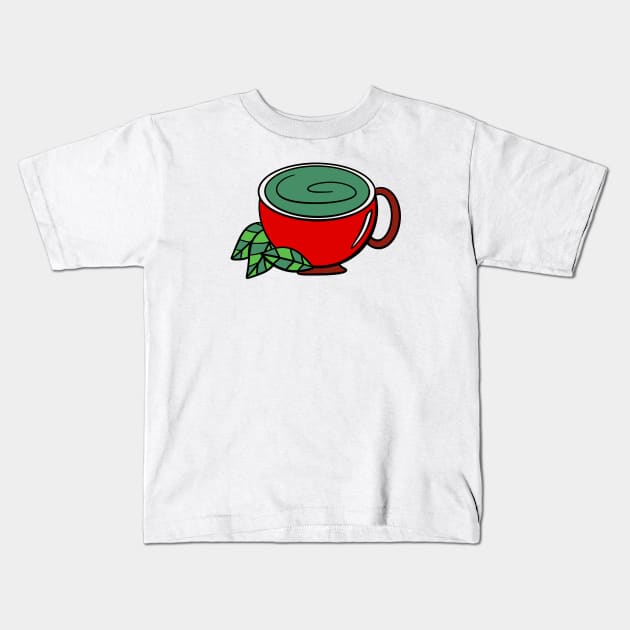 Matcha Tea Kids T-Shirt by Kelly Louise Art